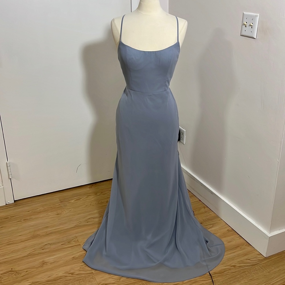 Jenny Yoo Shoshanna dress in Chambray Chiffon